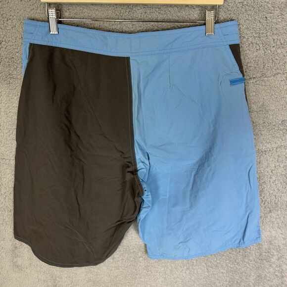 Patagonia Shorts Men’s 34 Grey Blue Stretch Boardshorts Beach Surf - Picture 6 of 7
